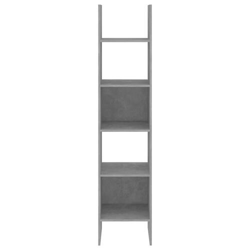 Bogreol 40x35x180 cm konstrueret træ betongrå