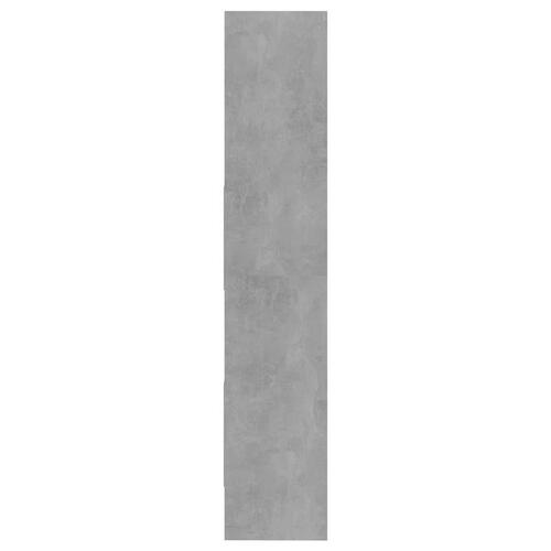 Bogreol 40x35x180 cm konstrueret træ betongrå