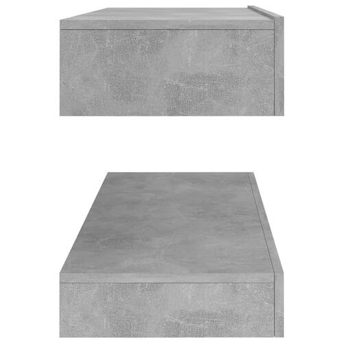Tv-skab med LED-lys 120x35 cm betongrå