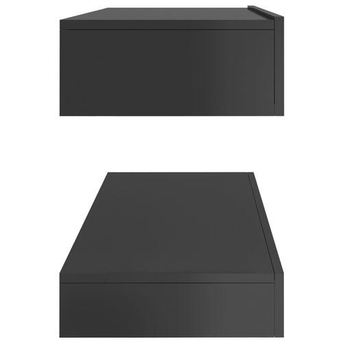 Tv-skab med LED-lys 120x35 cm grå højglans