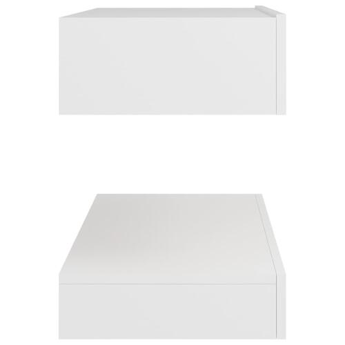 Tv-skab med LED-lys 90x35 cm hvid