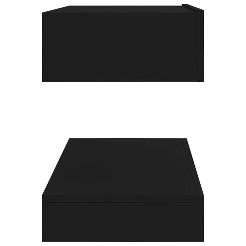 Tv-skab med LED-lamper 90x35 cm sort