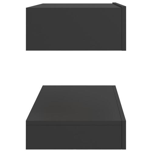 Tv-skab med LED-lys 90x35 cm grå