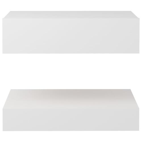 Tv-skab med LED-lamper 60x35 cm hvid