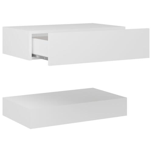 Tv-skab med LED-lamper 60x35 cm hvid