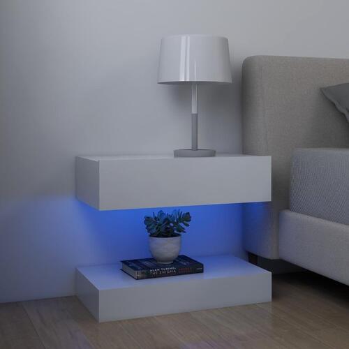 Tv-skabe med LED-lamper 2 stk. 60x35 cm hvid