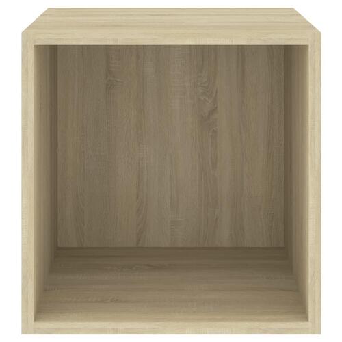 Vægskab 2 stk. 37x37x37 cm konstrueret træ sonoma-eg