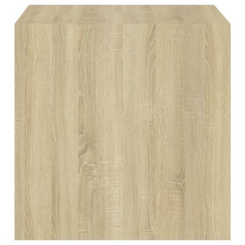Vægskab 2 stk. 37x37x37 cm konstrueret træ sonoma-eg