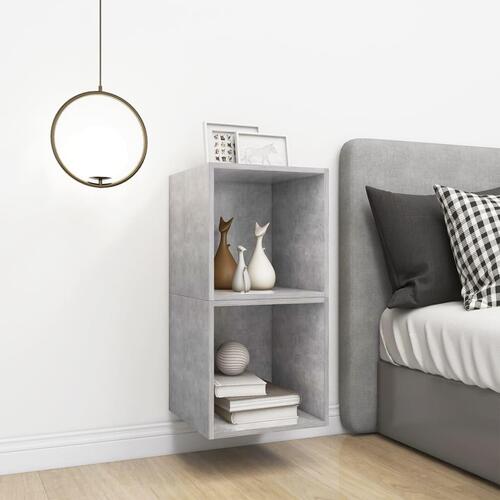Vægskab 2 stk. 37x37x37 cm konstrueret træ betongrå