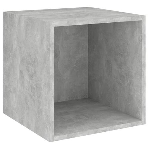 Vægskab 4 stk. 37x37x37 cm konstrueret træ betongrå