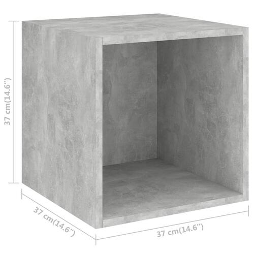 Vægskab 4 stk. 37x37x37 cm konstrueret træ betongrå