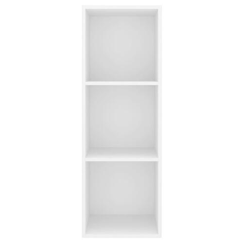 Væghængt tv-skab 37x37x107 cm konstrueret træ hvid