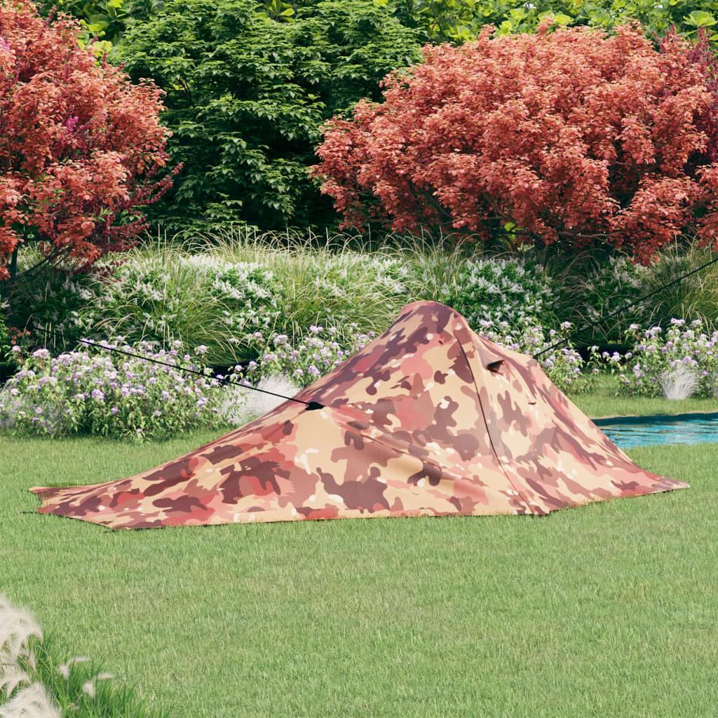 Campingtelt 317x240x100 cm camouflagefarvet