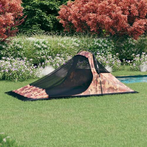 Campingtelt 317x240x100 cm camouflagefarvet