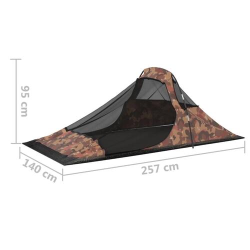 Campingtelt 317x240x100 cm camouflagefarvet