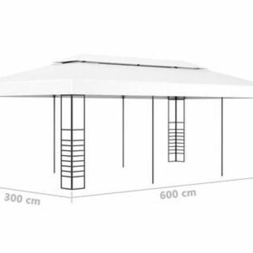 Pavillontelt 6x3 m hvid