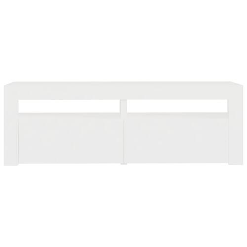 Tv-skab med LED-lys 120x35x40 cm hvid