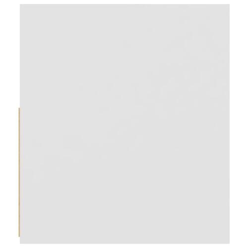 Tv-skab med LED-lys 120x35x40 cm hvid
