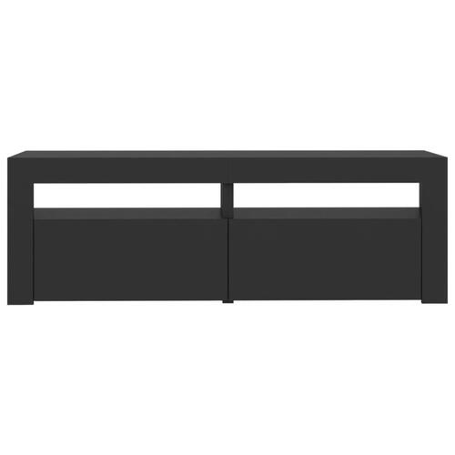 Tv-bord med LED-lys 120x35x40 cm grå