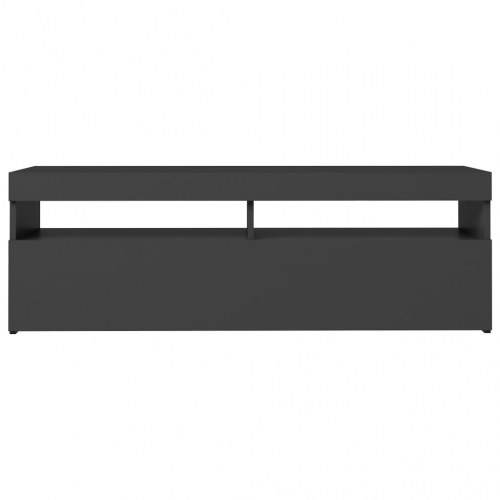 Tv-bord med LED-lys 120x35x40 cm grå