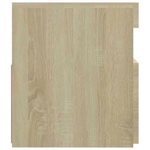Tv-bord med LED-lys 90x35x40 cm sonoma-eg