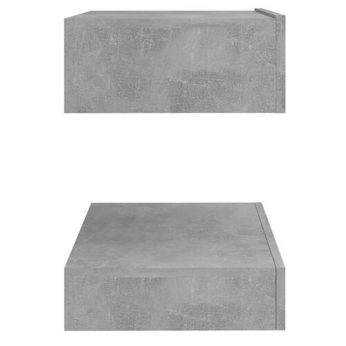 Tv-skab med LED-lamper 60x35 cm betongrå