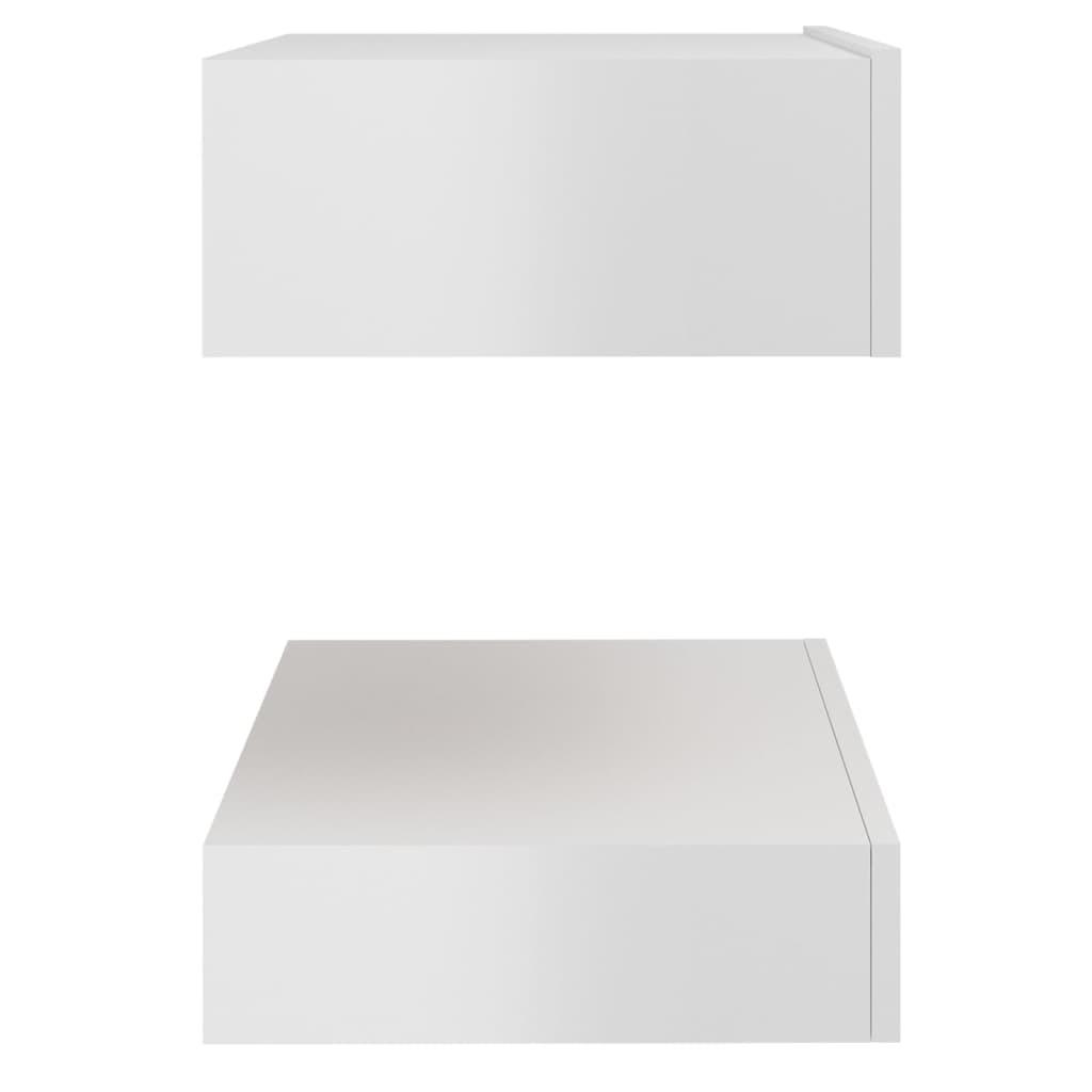 Tv-skab med LED-lamper 60x35 cm hvid højglans