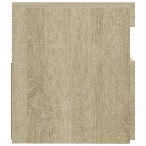 Tv-bord med LED-lys 120x35x40 cm sonoma-eg
