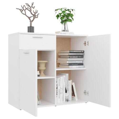 Skænk 80x36x75 cm konstrueret træ hvid