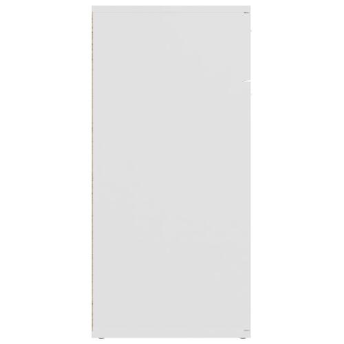 Skænk 80x36x75 cm konstrueret træ hvid