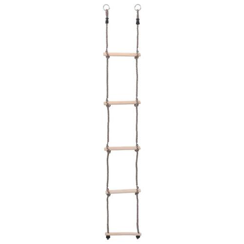 Stige med 5 trin 210 cm massivt fyrretræ