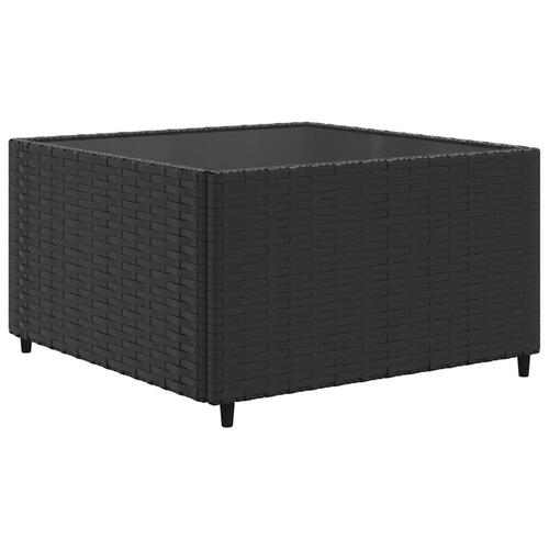 Loungesæt til haven 8 dele med hynder polyrattan sort