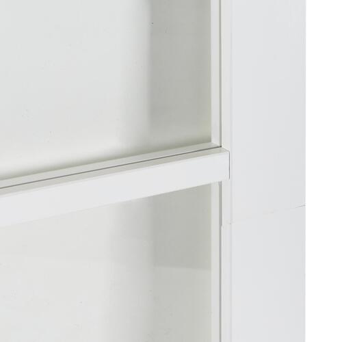 Skydedør med hardware sæt hvid 93x232 cm massivt fyrretræ