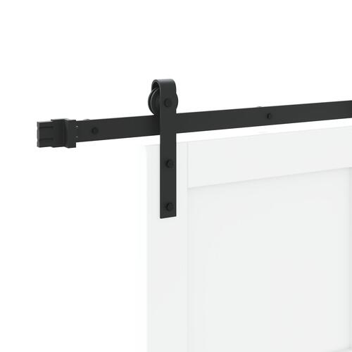 Glidedør med Hardware Sæt Hvid 73,5x211 cm Solid Træ Fyrretræ