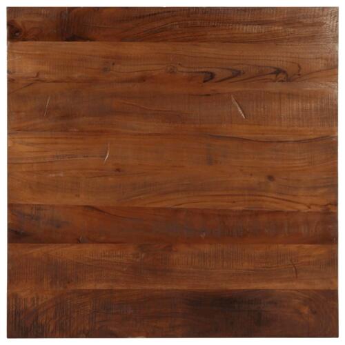 Bordplade 80x80x2,5 cm firkantet massivt genbrugstræ
