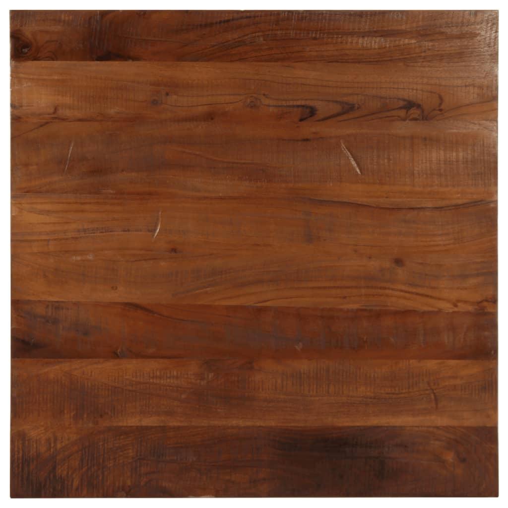 Bordplade 80x80x2,5 cm firkantet massivt genbrugstræ