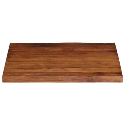 Bordplade 80x80x2,5 cm firkantet massivt genbrugstræ