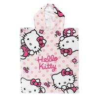 Poncho-håndklæde med Hætte Hello Kitty Lyserød 50 x 111,5 cm