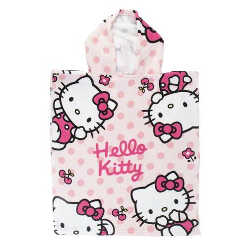 Poncho-håndklæde med Hætte Hello Kitty Lyserød 50 x 111,5 cm