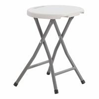 Sammenklappelig skammel EDM 73798 Hvid 33 x 30 x 45 cm