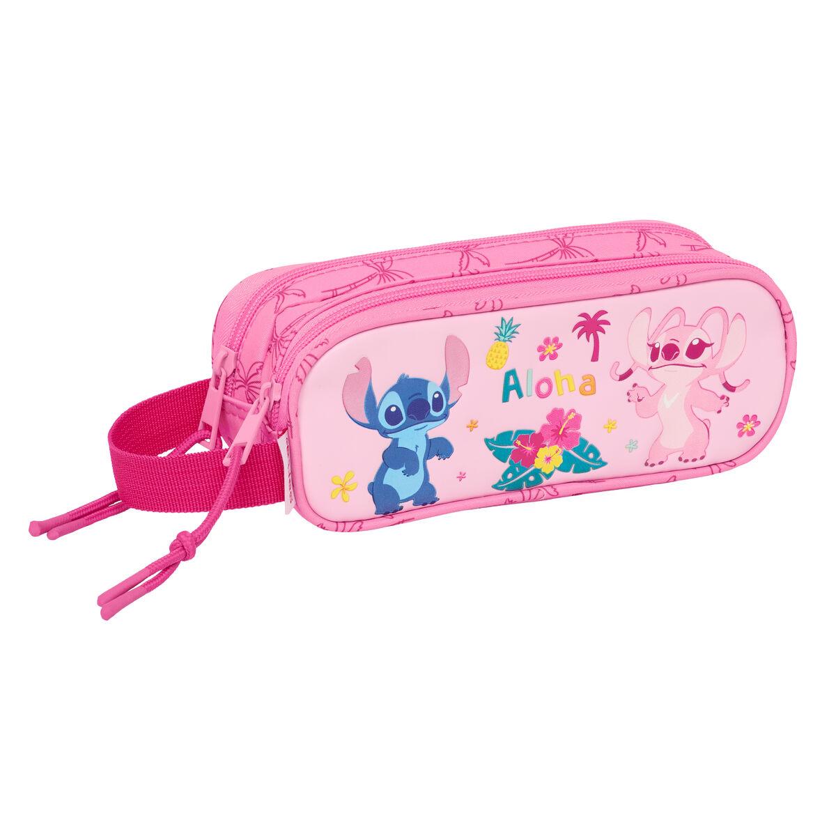 Lilo & Stitch penalhus - Chill Pink/Mint, 21 × 8 × 6 cm