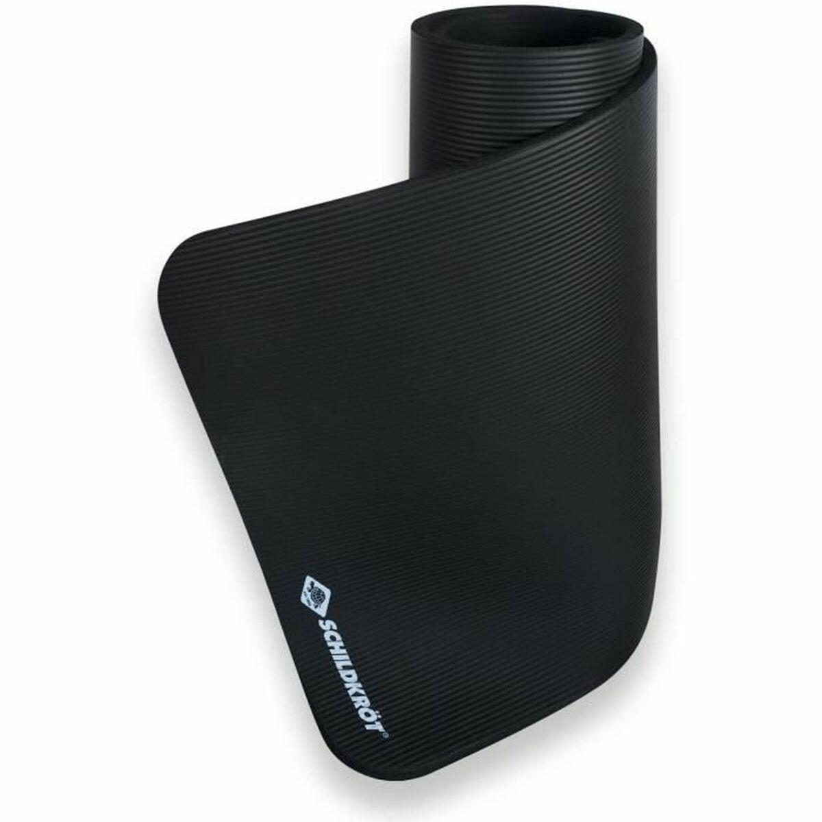 Schildkröt træningsmåtte - Sort gummi 183 × 61 cm