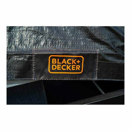 Trailer cover Black & Decker Sort 1,6 x 2,5 m