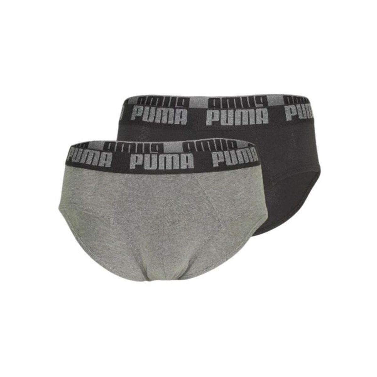 Puma Basic herreunderbukser - grå 2-pak, str. XL