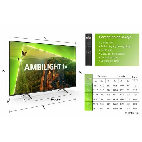 Smart TV Philips 70PUS8118 70" 4K Ultra HD LED HDR (OUTLET B)