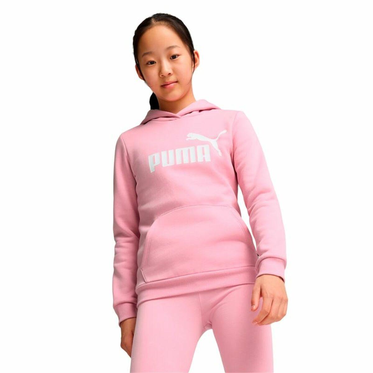 Puma Ess Logo sweat til piger - 7-8 år, pink