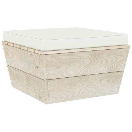 Pallehynde 60x60x8 cm oxfordstof cremefarvet