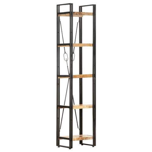 Bogreol med 5 hylder 40x30x180 cm massivt mangotræ