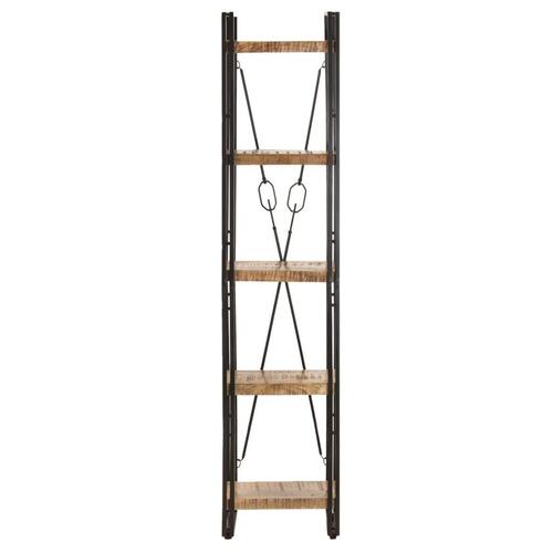 Bogreol med 5 hylder 40x30x180 cm massivt mangotræ