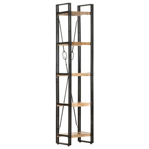 Bogreol med 5 hylder 40x30x180 cm massivt mangotræ